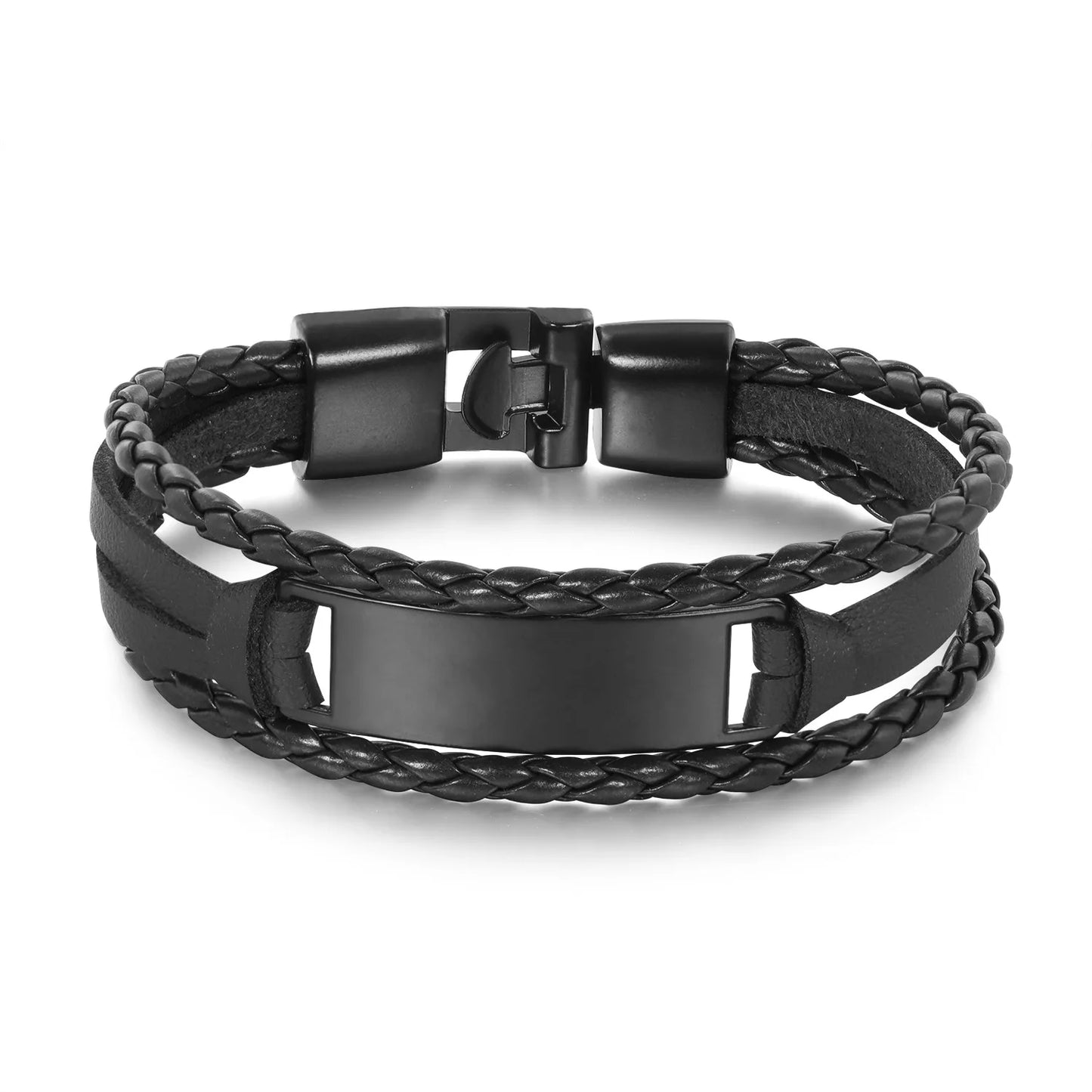 Pulseira Masculina de Couro Personalizada