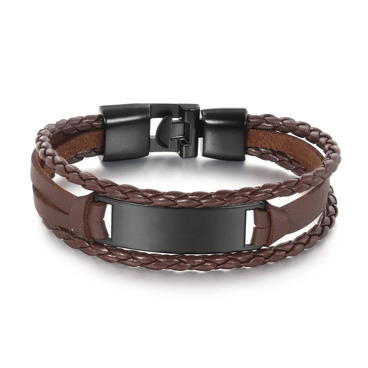 Pulseira Masculina de Couro Personalizada