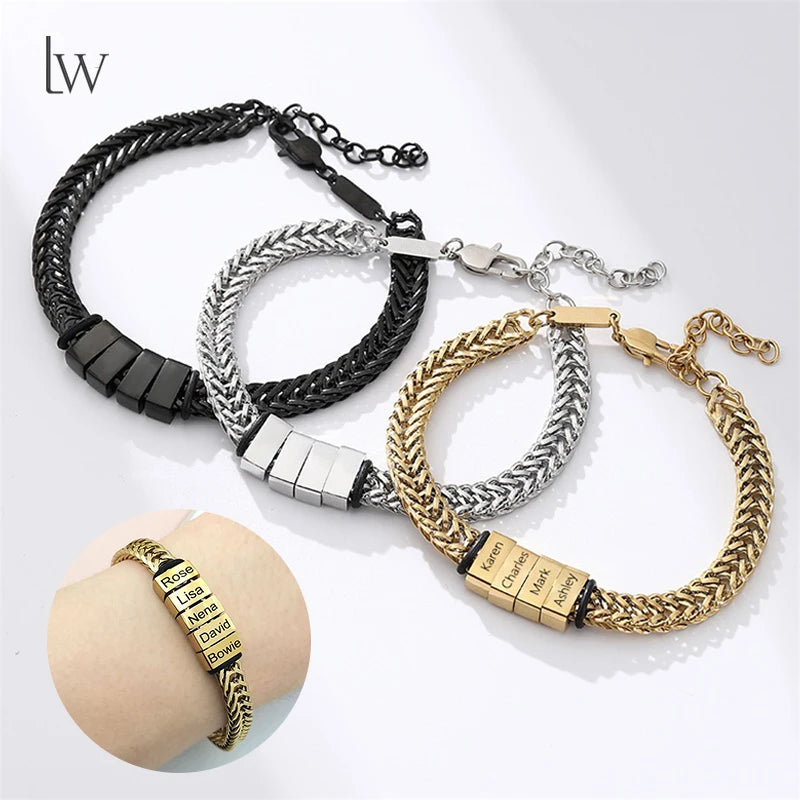 Bracelete Feminino em Aço Inoxidável – Preto, Prata ou Dourado