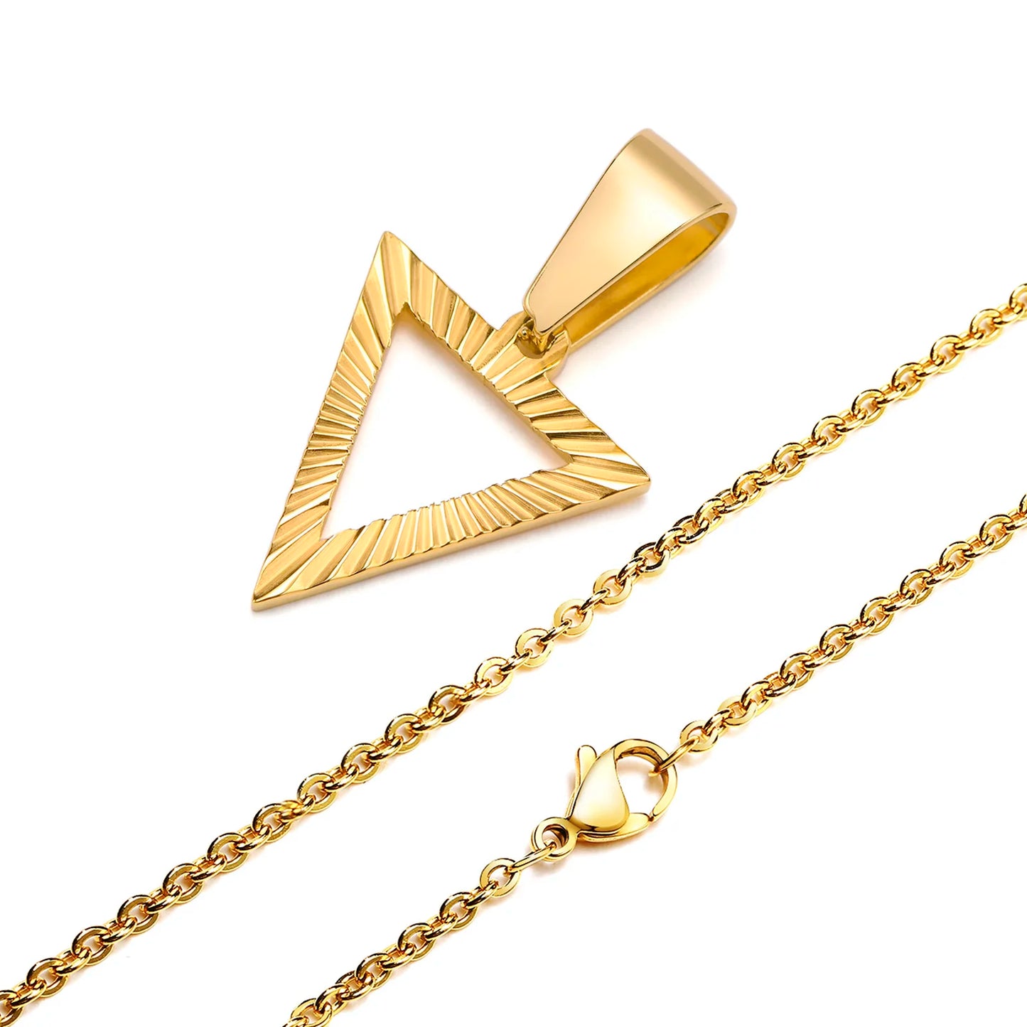 Colar Dourado Pingente Geométrico – Estilo & Sofisticação