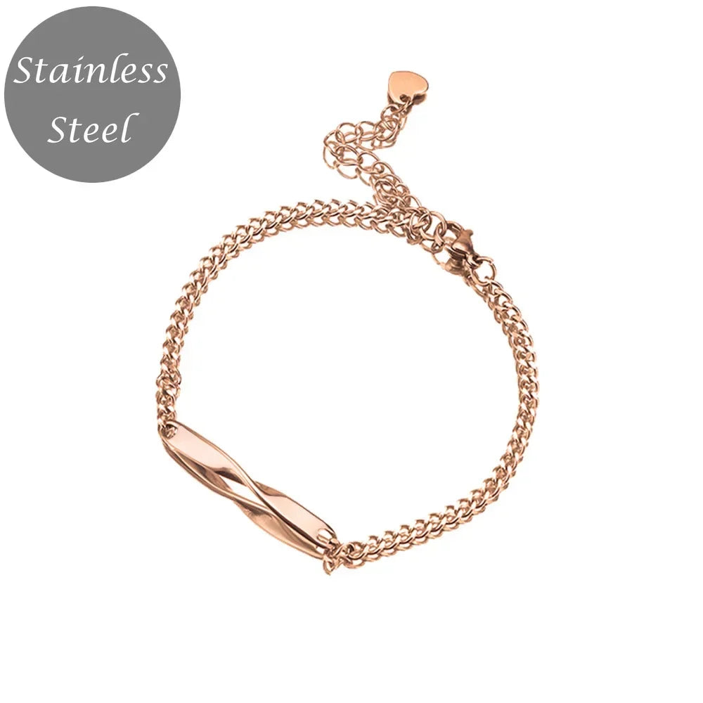 Pulseiras de Casal Personalizadas – Amor em Aço Inoxidável