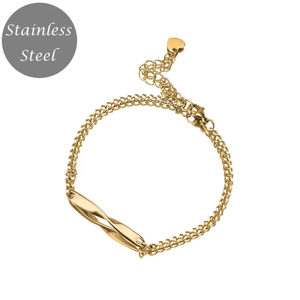 Pulseiras de Casal Personalizadas – Amor em Aço Inoxidável