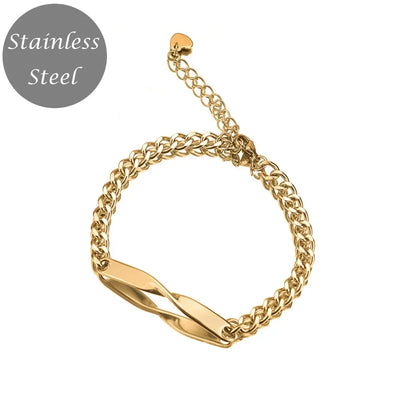 Pulseiras de Casal Personalizadas – Amor em Aço Inoxidável