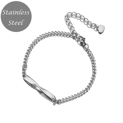 Pulseiras de Casal Personalizadas – Amor em Aço Inoxidável