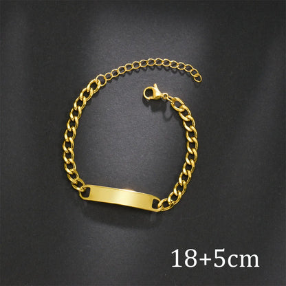 Pulseira Personalizada com Nome – Aço Inoxidável Dourado