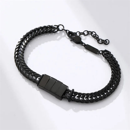 Bracelete Feminino em Aço Inoxidável – Preto, Prata ou Dourado